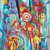 "Catalyst" 22 x 28" Acrylic on masonite, 2010