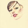 "Mila" 8 x 10" Colored pencil on board, 2012